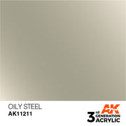 AK Interactive: 3rd Gen Acrylic Oily Steel 17ml Model Paints AK INTERACTIVE