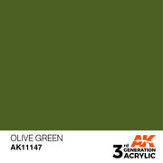 AK Interactive: 3rd Gen Acrylic Olive Green 17ml Model Paints AK INTERACTIVE