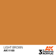 AK Interactive: 3rd Gen Acrylic Light Brown 17ml Model Paints AK INTERACTIVE