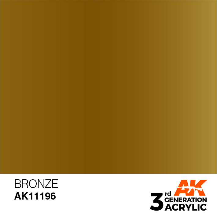 AK Interactive: 3rd Gen Acrylic Bronze 17ml Model Paints AK INTERACTIVE
