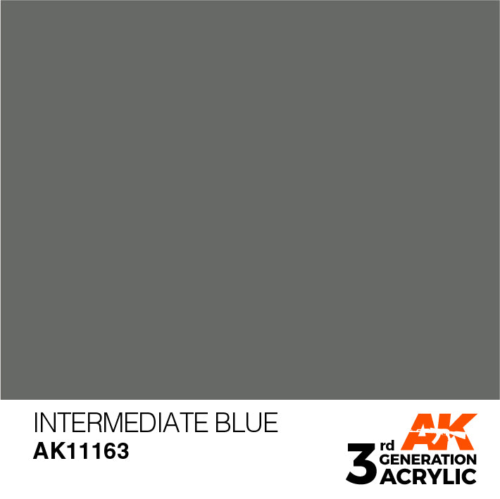 AK Interactive: 3rd Gen Acrylic Intermediate Blue 17ml Model Paints AK INTERACTIVE