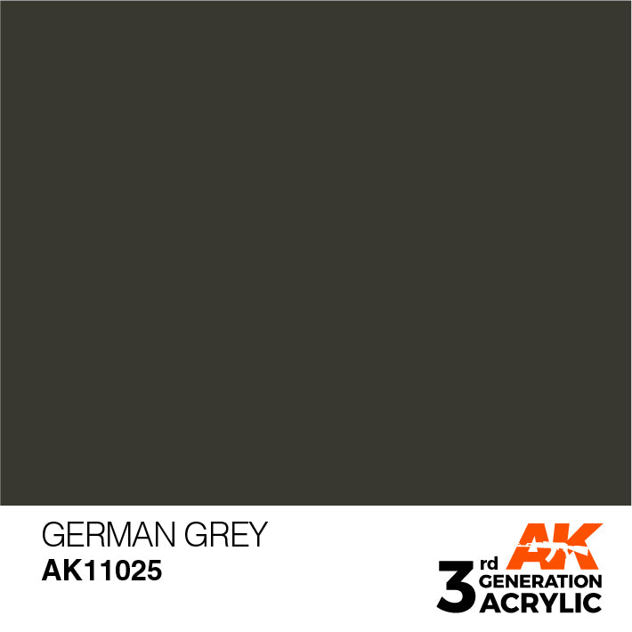 AK Interactive: 3rd Gen Acrylic German Grey 17ml