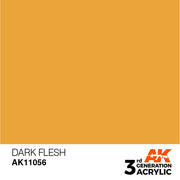 AK Interactive: 3rd Gen Acrylic Dark Flesh 17ml Model Paints AK INTERACTIVE