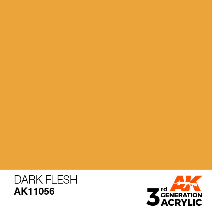AK Interactive: 3rd Gen Acrylic Dark Flesh 17ml Model Paints AK INTERACTIVE