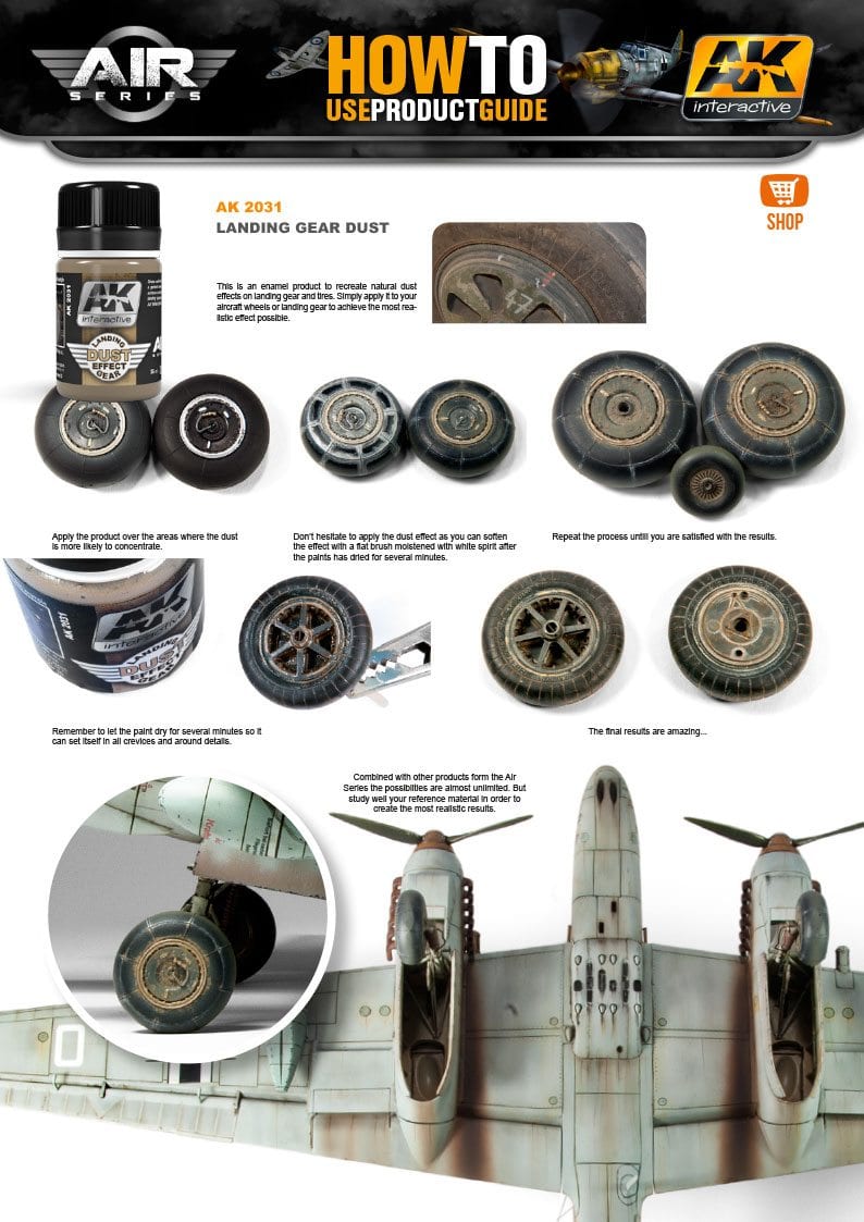 AK Interactive: Landing Gear Dust Model Paints AK INTERACTIVE