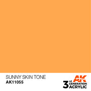 AK Interactive: 3rd Gen Acrylic Sunny Skin Tone 17ml Model Paints AK INTERACTIVE