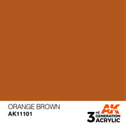 AK Interactive: 3rd Gen Acrylic Orange Brown 17ml Model Paints AK INTERACTIVE