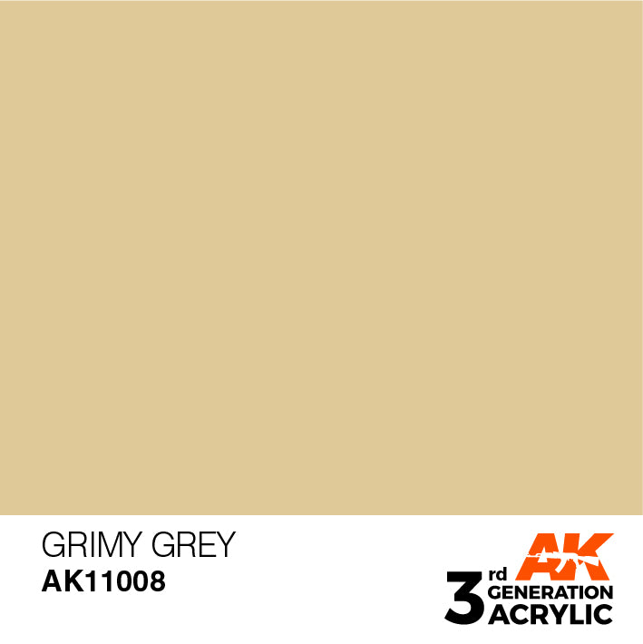 AK Interactive: 3rd Gen Acrylic Grimy Grey 17ml Model Paints AK INTERACTIVE
