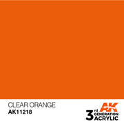 AK Interactive: 3rd Gen Acrylic Clear Orange 17ml Model Paints AK INTERACTIVE