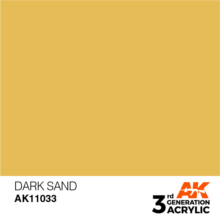 AK Interactive: 3rd Gen Acrylic Dark Sand 17ml Basing Materials AK INTERACTIVE