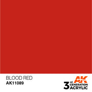 AK Interactive: 3rd Gen Acrylic Blood Red 17ml Model Paints AK INTERACTIVE