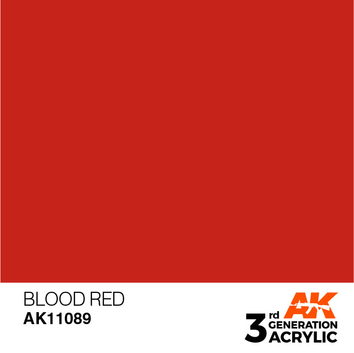 AK Interactive: 3rd Gen Acrylic Blood Red 17ml Model Paints AK INTERACTIVE