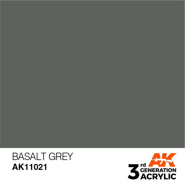 AK Interactive: 3rd Gen Acrylic Basalt Grey 17ml
