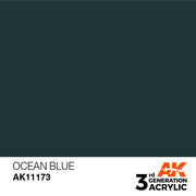 AK Interactive: 3rd Gen Acrylic Ocean Blue 17ml Model Paints AK INTERACTIVE