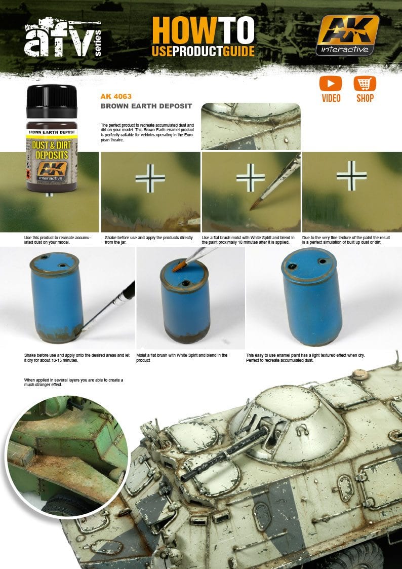 AK Interactive: Brown Earth Deposit Basing Materials AK INTERACTIVE