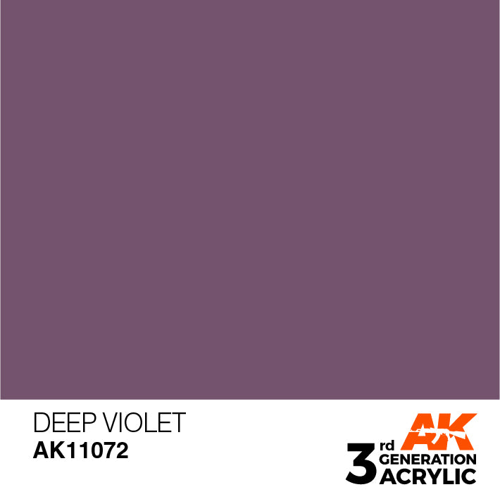 AK Interactive: 3rd Gen Acrylic Deep Violet 17ml Model Paints AK INTERACTIVE