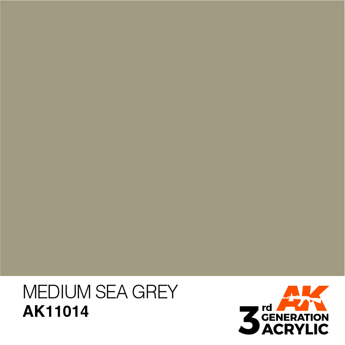 AK Interactive: 3rd Gen Acrylic Medium Sea Grey 17ml