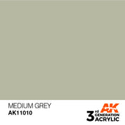 AK Interactive: 3rd Gen Acrylic Medium Grey 17ml Model Paints AK INTERACTIVE
