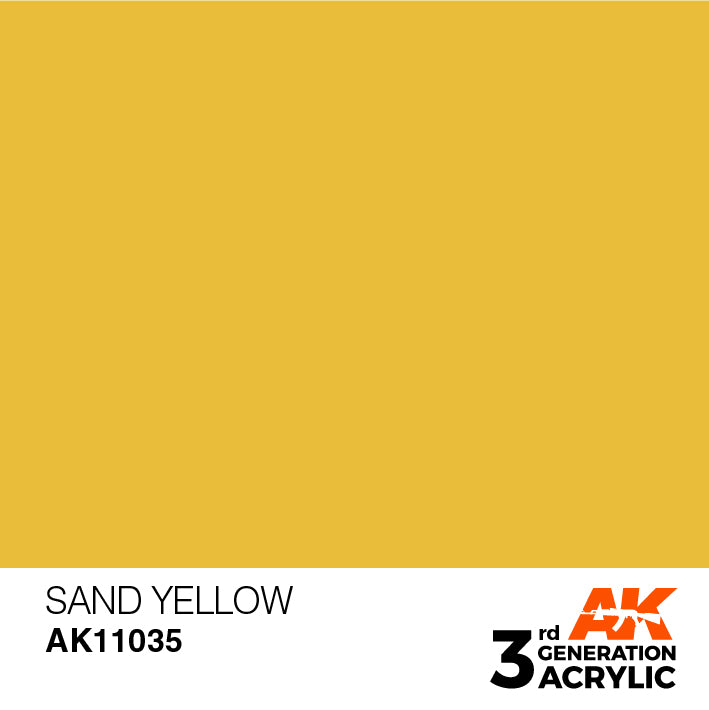 AK Interactive: 3rd Gen Acrylic Sand Yellow 17ml Basing Materials AK INTERACTIVE