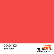 AK Interactive: 3rd Gen Acrylic Dead Red 17ml Model Paints AK INTERACTIVE