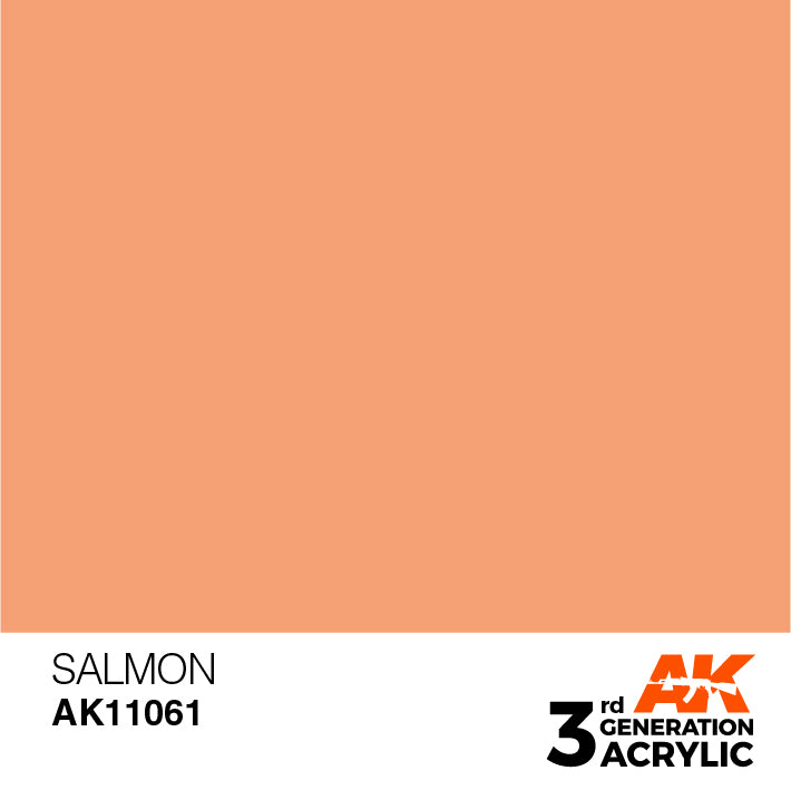 AK Interactive: 3rd Gen Acrylic Salmon 17ml Model Paints AK INTERACTIVE