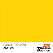 AK Interactive: 3rd Gen Acrylic Radiant Yellow 17ml Model Paints AK INTERACTIVE