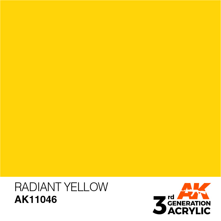 AK Interactive: 3rd Gen Acrylic Radiant Yellow 17ml Model Paints AK INTERACTIVE