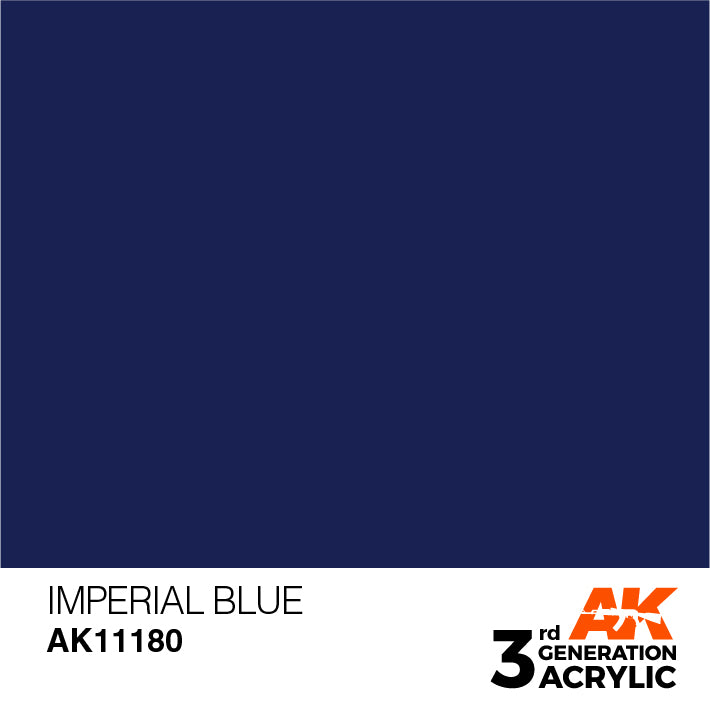 AK Interactive: 3rd Gen Acrylic Imperial Blue 17ml Model Paints AK INTERACTIVE