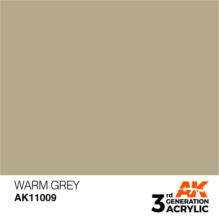 AK Interactive: 3rd Gen Acrylic Warm Grey 17ml Model Paints AK INTERACTIVE