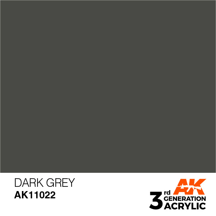 AK Interactive: 3rd Gen Acrylic Dark Grey 17ml