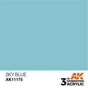 AK Interactive: 3rd Gen Acrylic Sky Blue 17ml Model Paints AK INTERACTIVE