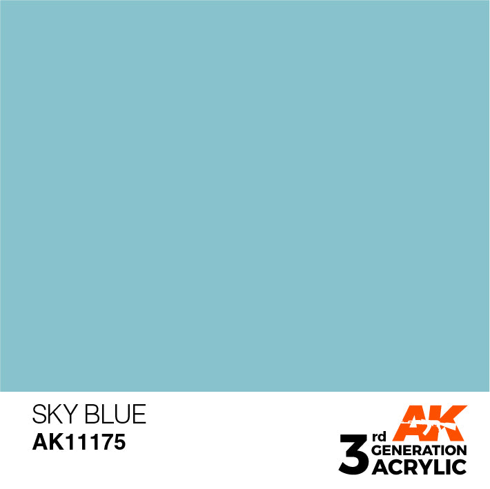 AK Interactive: 3rd Gen Acrylic Sky Blue 17ml Model Paints AK INTERACTIVE