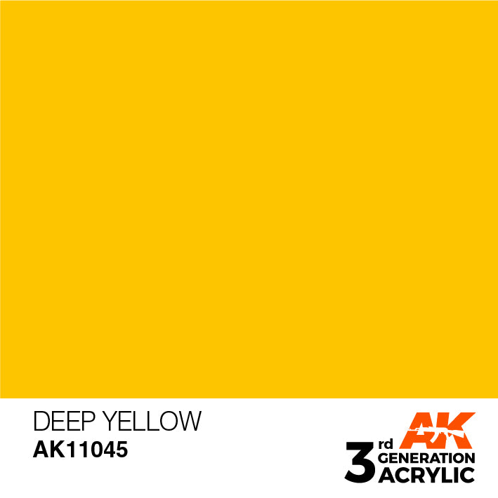 AK Interactive: 3rd Gen Acrylic Deep Yellow 17ml Model Paints AK INTERACTIVE