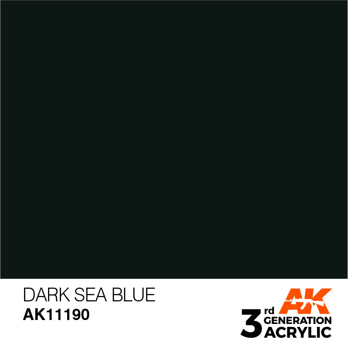 AK Interactive: 3rd Gen Acrylic Dark Sea Blue 17ml Model Paints AK INTERACTIVE