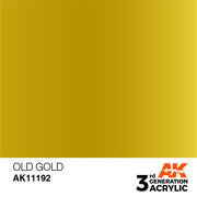 AK Interactive: 3rd Gen Acrylic Old Gold 17ml Model Paints AK INTERACTIVE