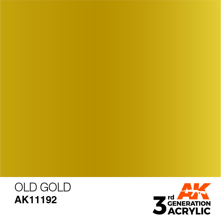 AK Interactive: 3rd Gen Acrylic Old Gold 17ml