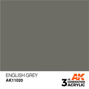 AK Interactive: 3rd Gen Acrylic English Grey 17ml Model Paints AK INTERACTIVE
