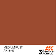 AK Interactive: 3rd Gen Acrylic Medium Rust 17ml Model Paints AK INTERACTIVE