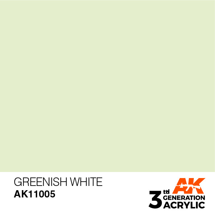 AK Interactive: 3rd Gen Acrylic Greenish White 17ml