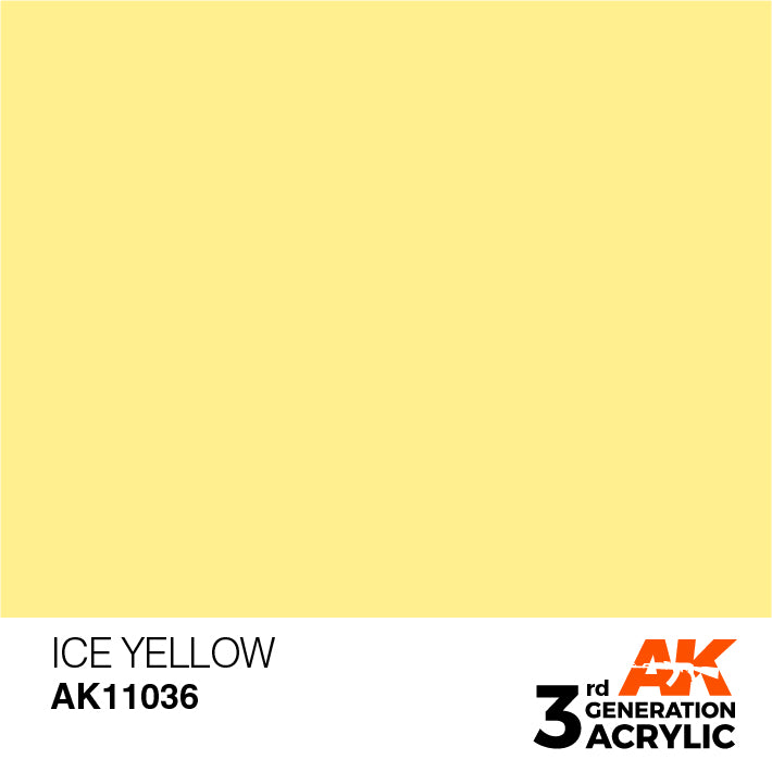AK Interactive: 3rd Gen Acrylic Ice Yellow 17ml