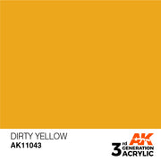 AK Interactive: 3rd Gen Acrylic Dirty Yellow 17ml Model Paints AK INTERACTIVE
