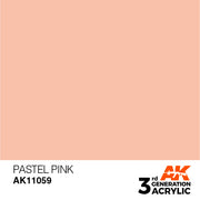 AK Interactive: 3rd Gen Acrylic Pastel Pink 17ml Model Paints AK INTERACTIVE