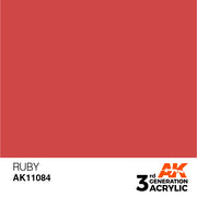 AK Interactive: 3rd Gen Acrylic Ruby 17ml Model Paints AK INTERACTIVE