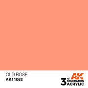 AK Interactive: 3rd Gen Acrylic Old Rose 17ml Model Paints AK INTERACTIVE