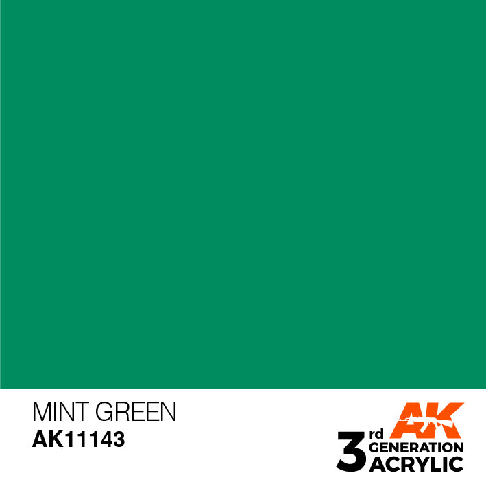 AK Interactive: 3rd Gen Acrylic Mint Green 17ml Model Paints AK INTERACTIVE