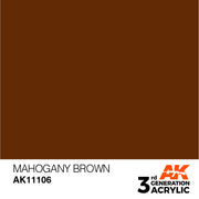 AK Interactive: 3rd Gen Acrylic Mahogany Brown 17ml Model Paints AK INTERACTIVE
