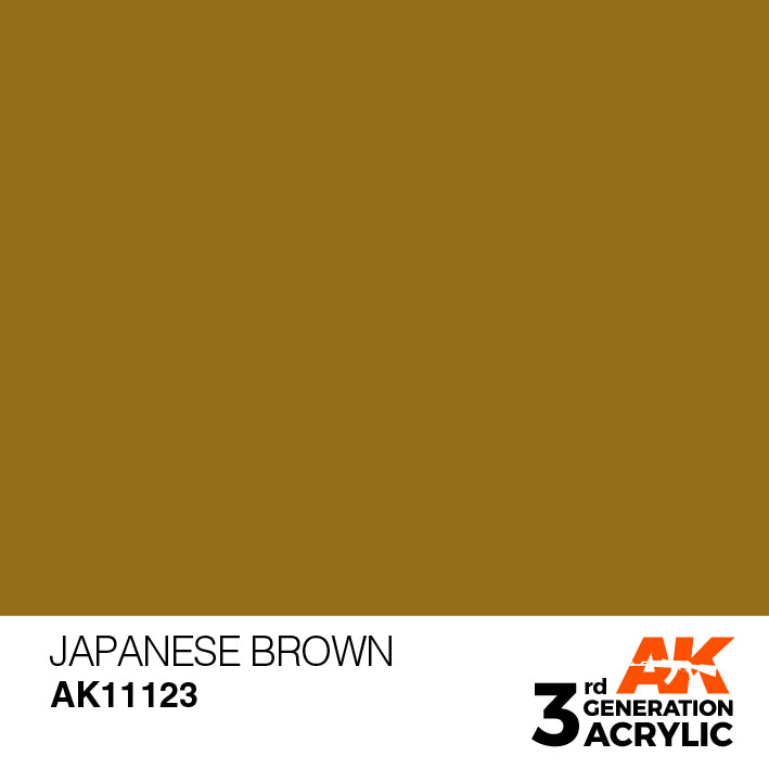 AK Interactive: 3rd Gen Acrylic Japanese Brown 17ml