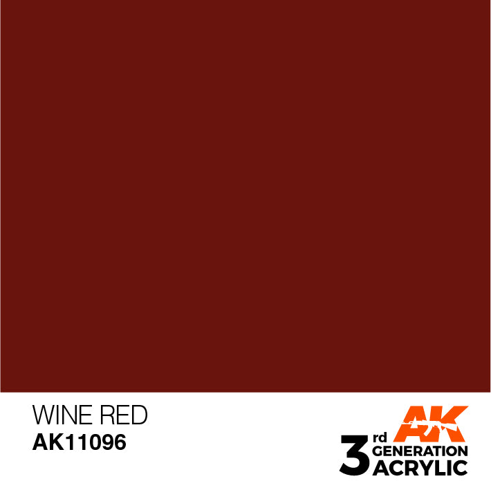 AK Interactive: 3rd Gen Acrylic Wine Red 17ml