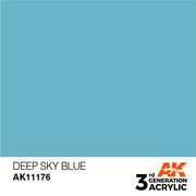 AK Interactive: 3rd Gen Acrylic Deep Sky Blue 17ml Model Paints AK INTERACTIVE