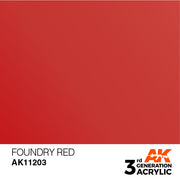 AK Interactive: 3rd Gen Acrylic Foundry Red 17ml Model Paints AK INTERACTIVE